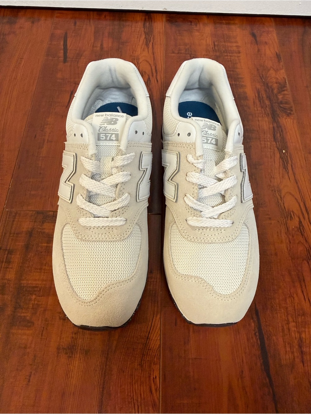 New Balance Women's Sneakers in Light Beige and White
